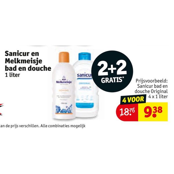 Sanicur en Melkmeisje bad en douche