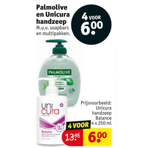 Palmolive en Unicura handzeep