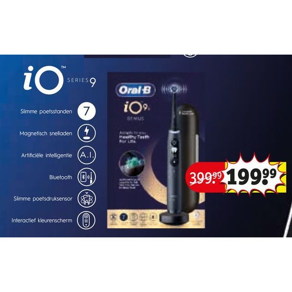 elektrische tandenborstel iO Series 9 Black Onyx