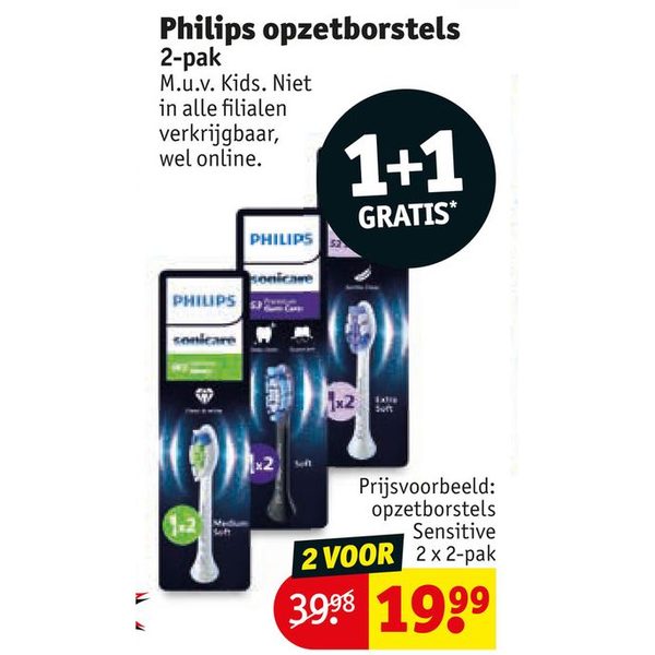 Philips opzetborstels 2-pak