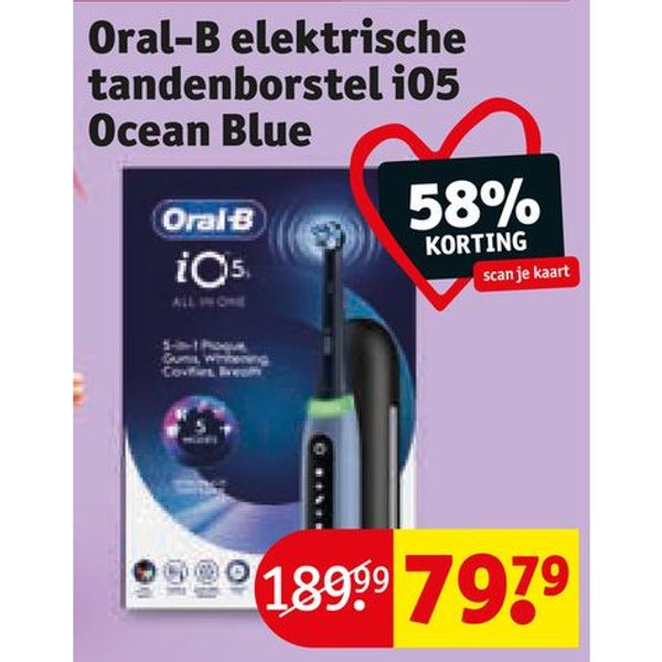 Oral-B elektrische tandenborstel iO5 Ocean Blue