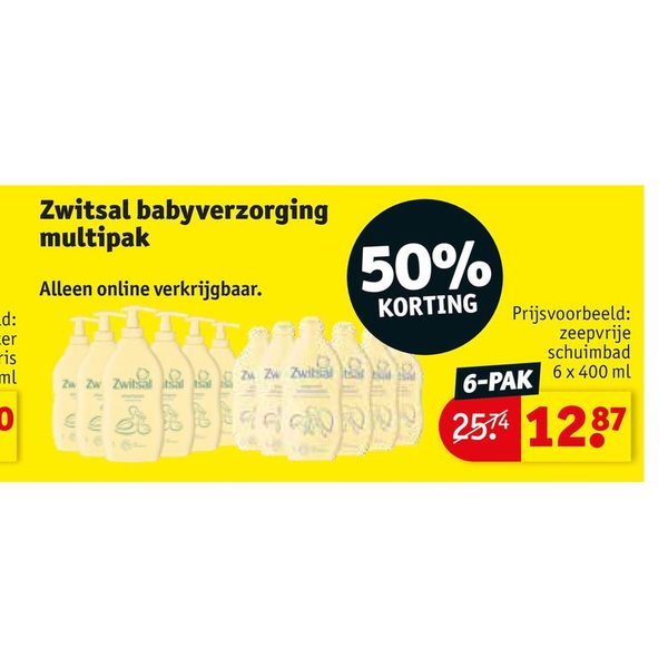 Zwitsal zeepvrije schuimbad multipak