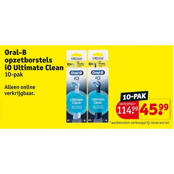 Oral-B opzetborstels iO Ultimate Clean 10-pak