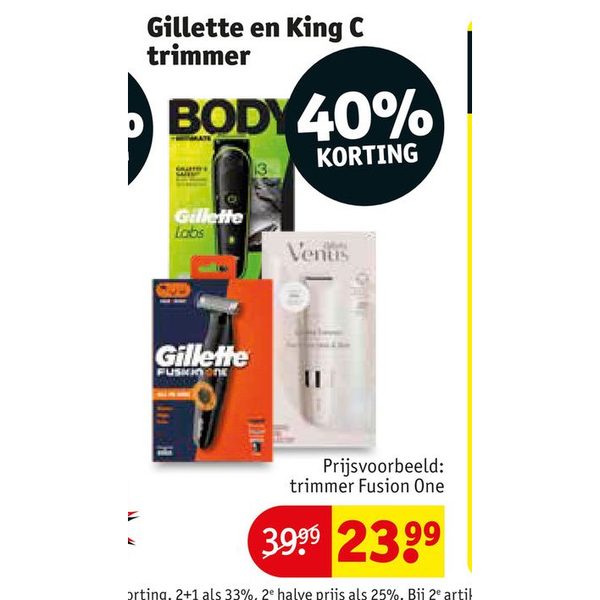 Gillette en King C trimmer