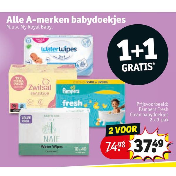 Alle A-merken babydoekjes