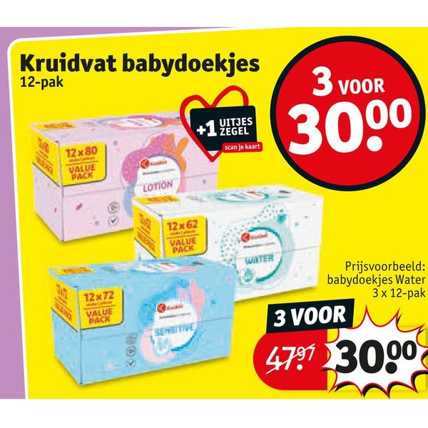 Kruidvat babydoekjes 12-pak