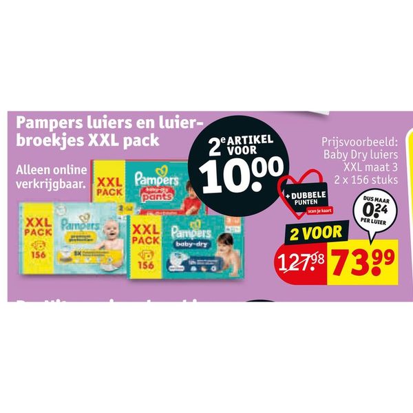 Pampers luiers en luierbroekjes XXL pack