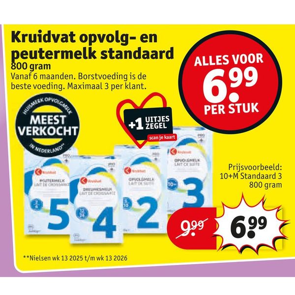 Kruidvat opvolg- en peutermelk standaard