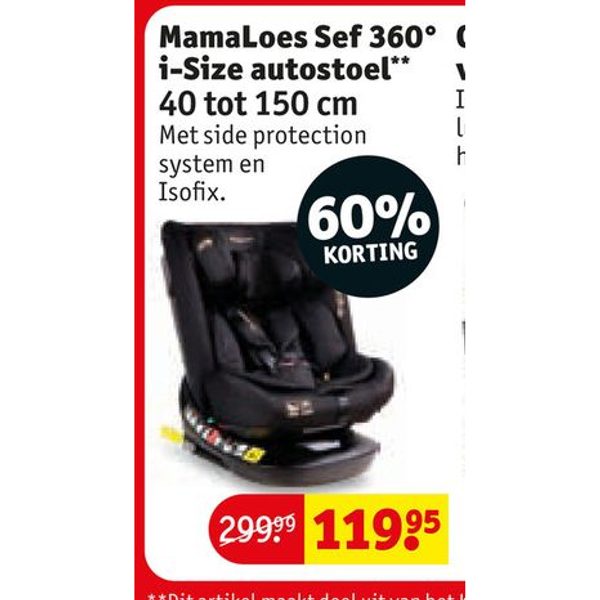MamaLoes Sef 360° i-Size autostoel