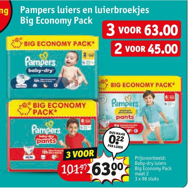 Pampers luiers en luierbroekjes Big Economy Pack