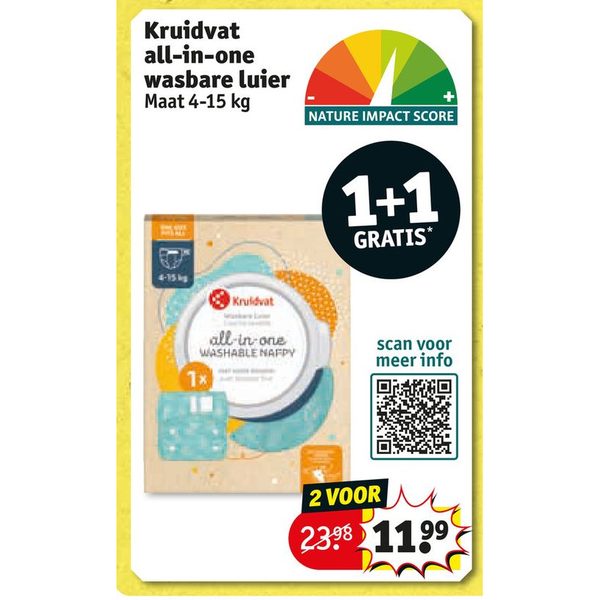 Kruidvat all-in-one wasbare luier