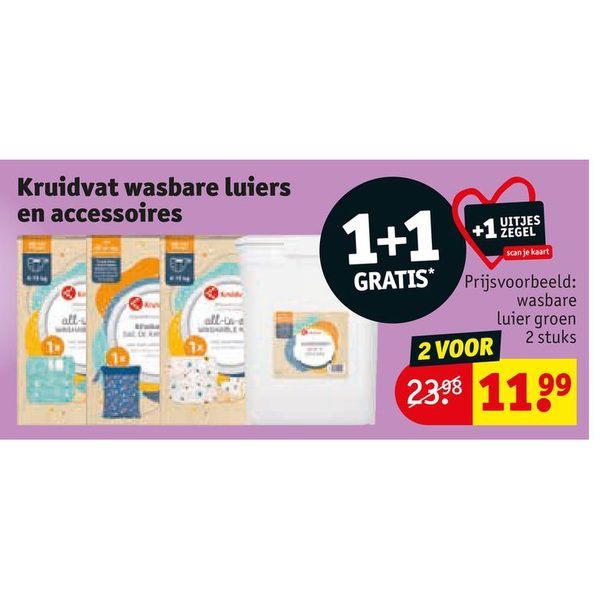 Kruidvat wasbare luiers en accessoires