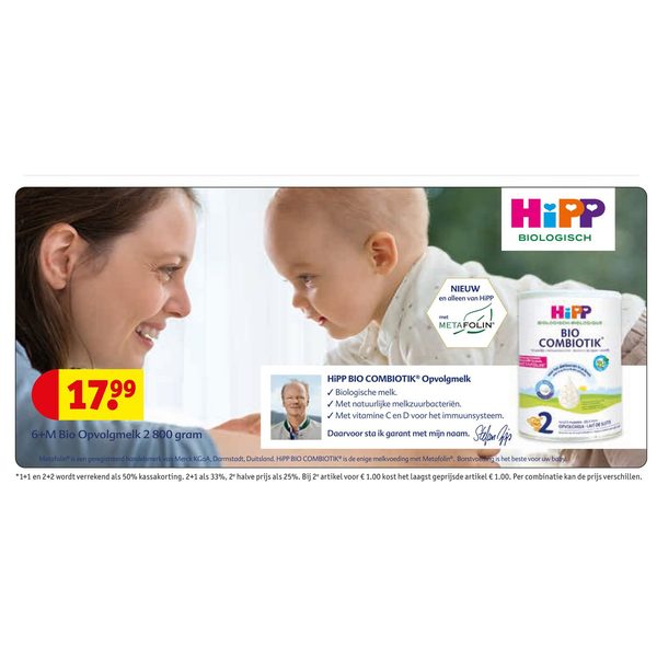 HiPP BIO COMBIOTIK Opvolgmelk 2 800 gram