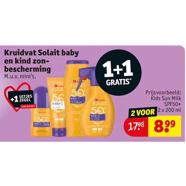 Kruidvat Solait baby en kind zonbescherming