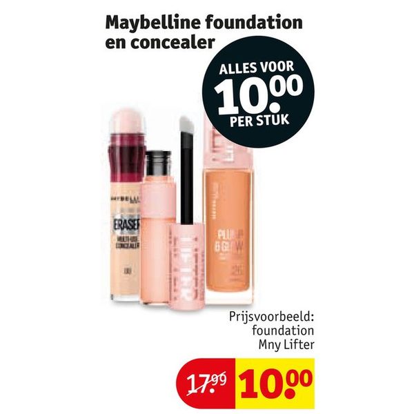 Maybelline foundation en concealer