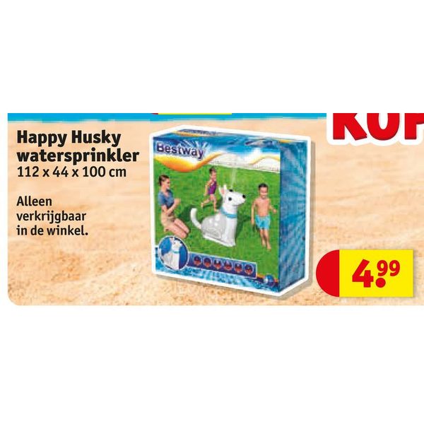 Happy Husky watersprinkler