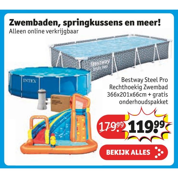 Bestway Steel Pro Rechthoekig Zwembad + gratis onderhoudspakket