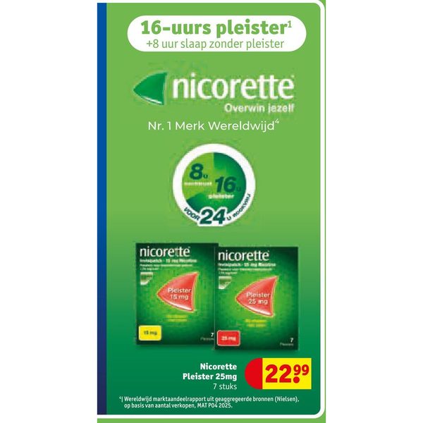 Nicorette Pleister 25mg