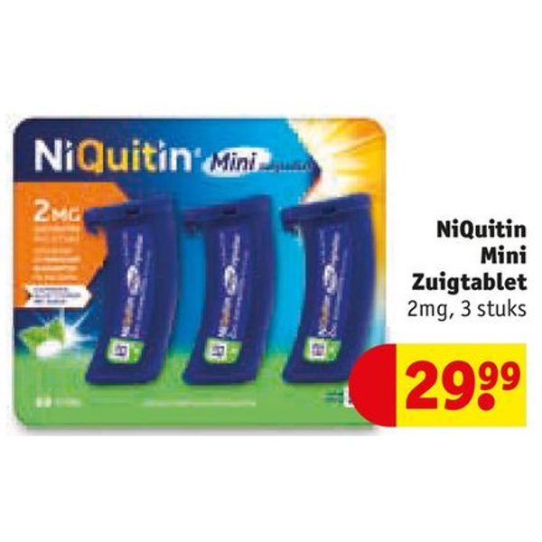 NiQuitin Mini Zuigtablet 2mg, 3 stuks