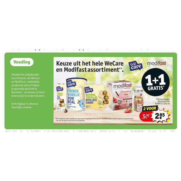 WeCare en Modifast assortiment