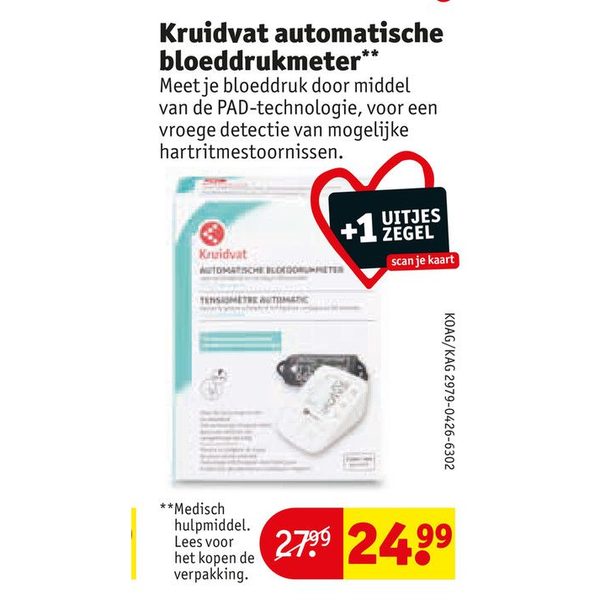 Kruidvat automatische bloeddrukmeter