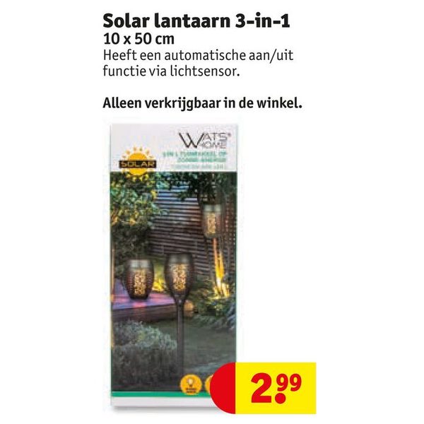 Solar lantaarn 3-in-1