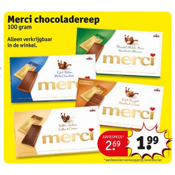 Merci chocoladereep