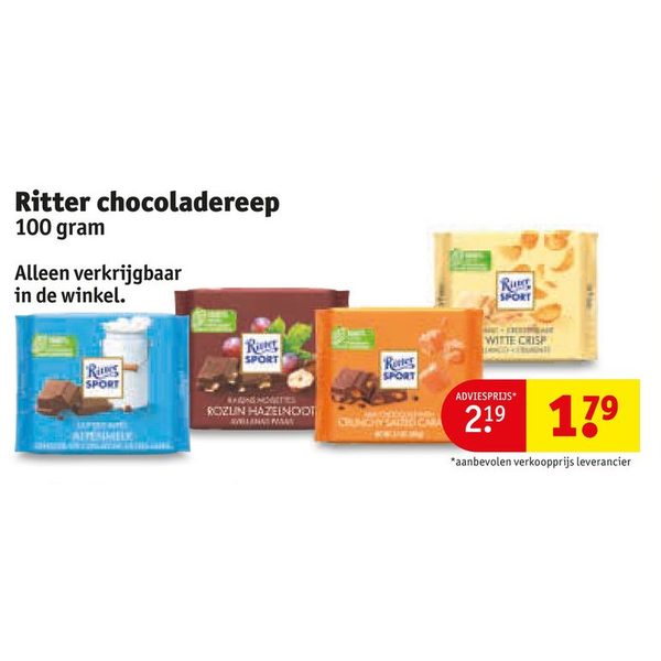 Ritter chocoladereep