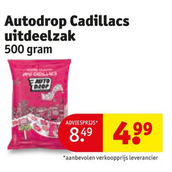 Autodrop Cadillacs uitdeelzak