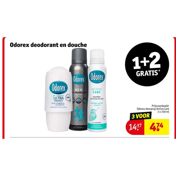 Odorex deodorant en douche