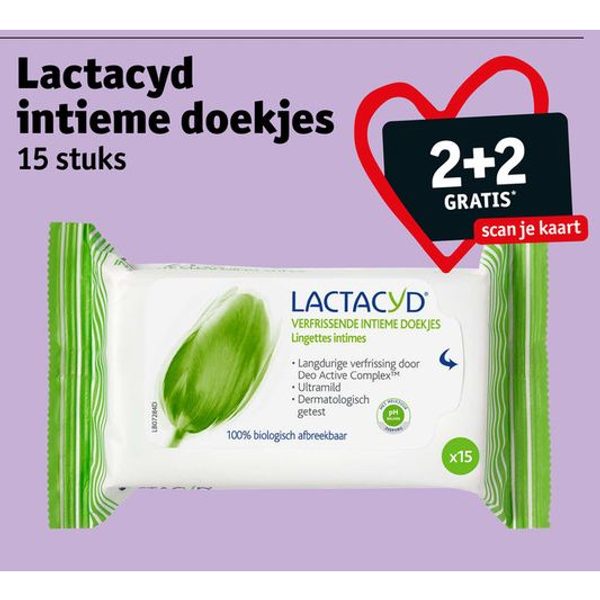 Lactacyd intieme doekjes 15 stuks