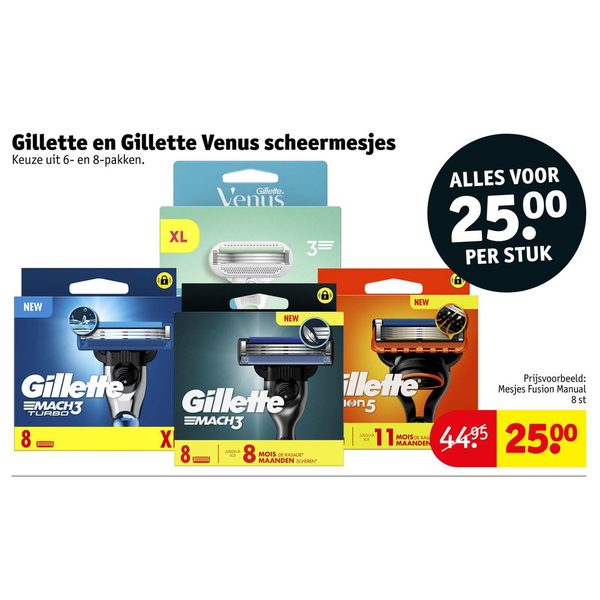 Gillette en Gillette Venus scheermesjes