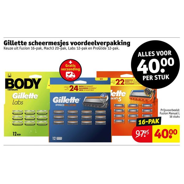 Gillette scheermesjes voordeelverpakking
