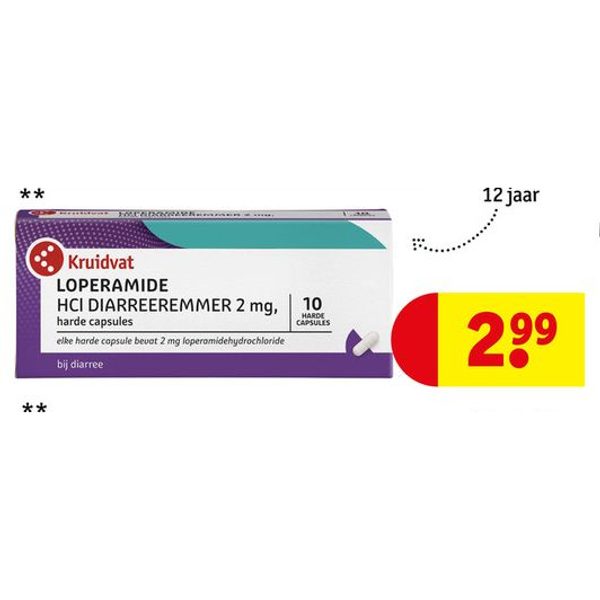 Loperamide HCI Diarreeremmer 2 mg