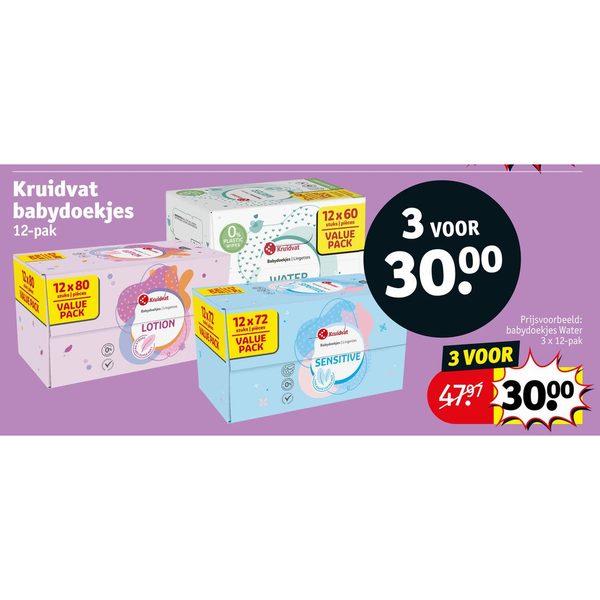 Kruidvat babydoekjes 12-pak