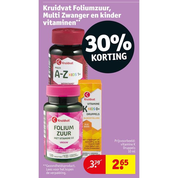Foliumzuur, Multi Zwanger en kinder vitaminen
