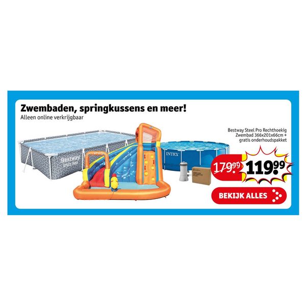 Bestway Steel Pro Rechthoekig Zwembad 366x201x66cm + gratis onderhoudspakket