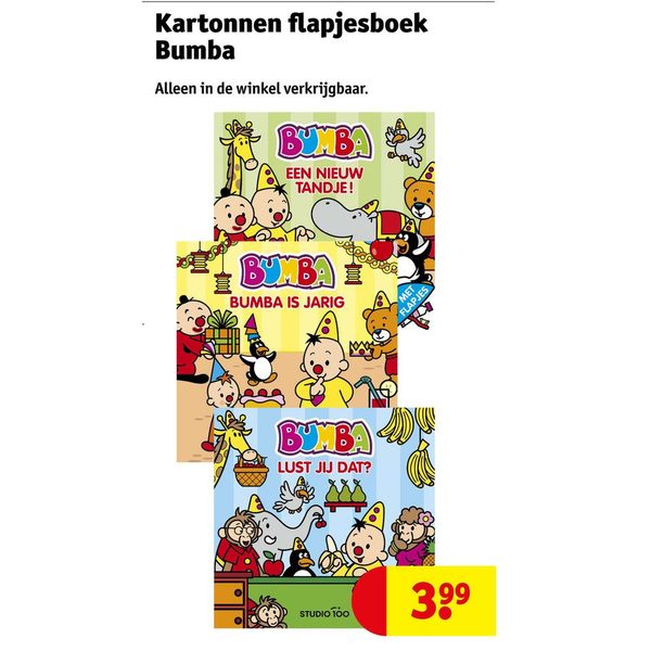 Kartonnen flapjesboek Bumba
