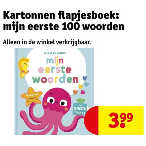 Kartonnen flapjesboek: mijn eerste 100 woorden
