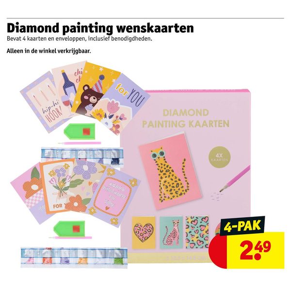 Diamond painting wenskaarten