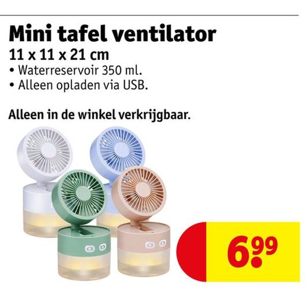 Mini tafel ventilator