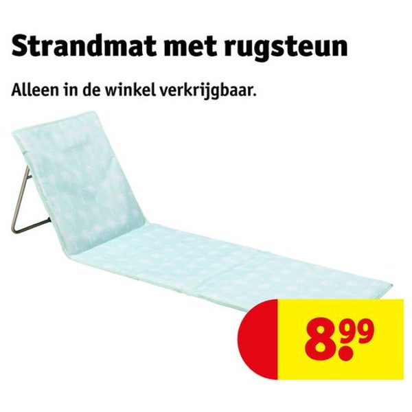Strandmat met rugsteun
