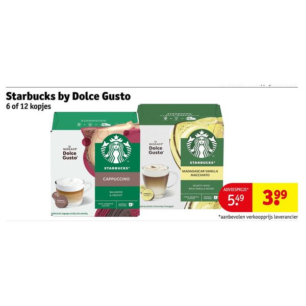 Starbucks by Dolce Gusto capsules