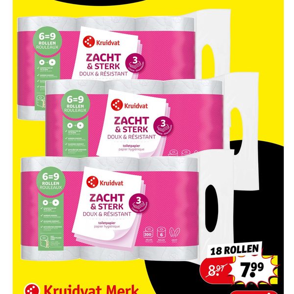 Kruidvat Zacht & Sterk Toiletpapier 18 rollen