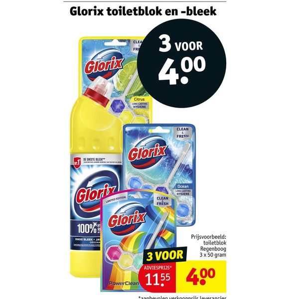 Glorix toiletblok en -bleek