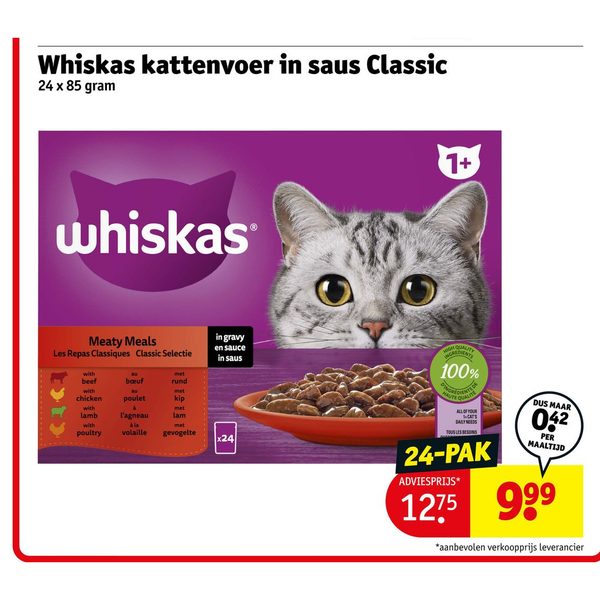 Whiskas kattenvoer in saus Classic