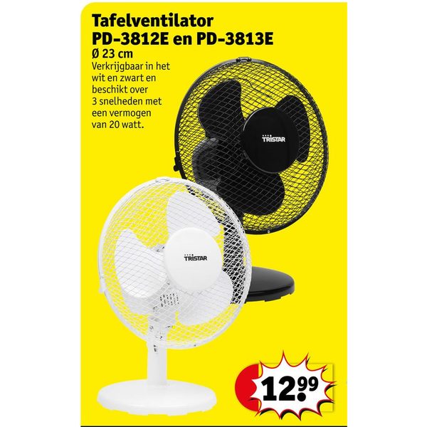 Tafelventilator PD-3812E en PD-3813E
