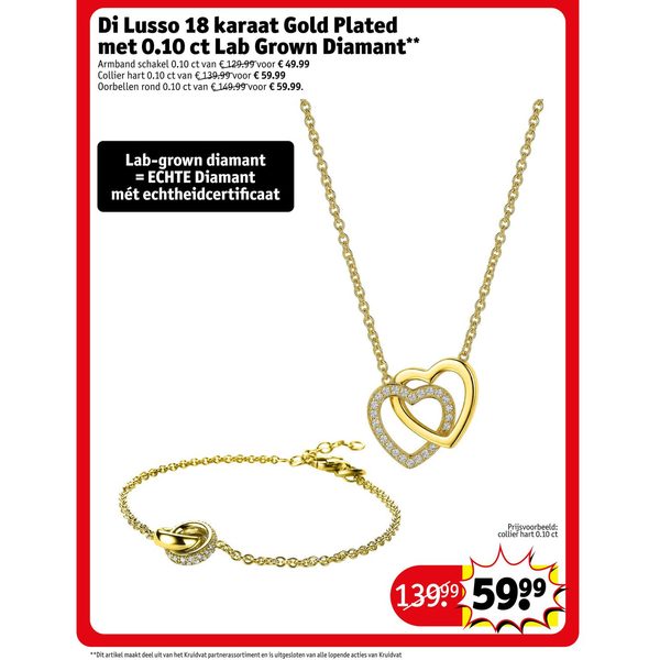 Di Lusso Gold Plated met Lab Grown Diamant sieraden