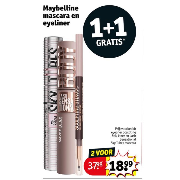 Maybelline mascara en eyeliner