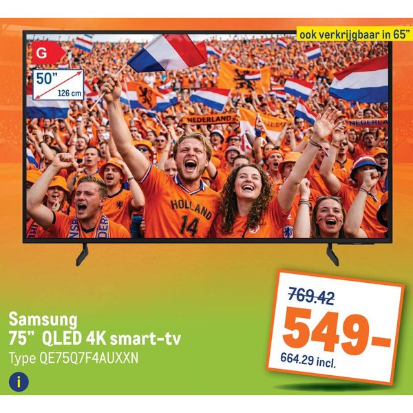 Samsung 75" QLED 4K smart-tv